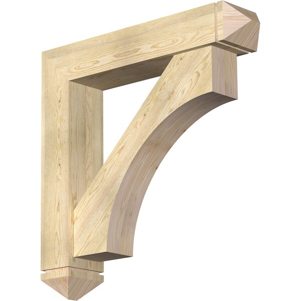 Ekena Millwork Westlake Arts and Crafts Rough Sawn Bracket w/ Offset Brace, Douglas Fir, 8"W x 40"D x 40"H BKT0806X40X40WTL03RDF - main